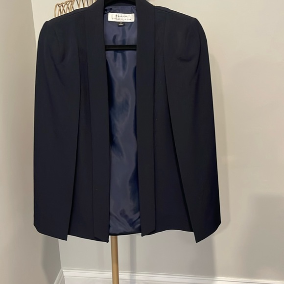 TAHARI NWT navy cape blazer 2 NEW - Picture 1 of 6